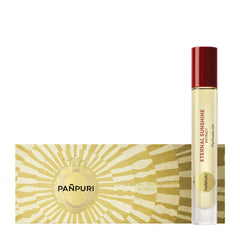 PAÑPURIのエクストラクト パフュームオイル〈エターナルサンシャイン〉10mL。ライムとハーバルの香りをロールオンで纏う、日常に寄り添うサイズ。