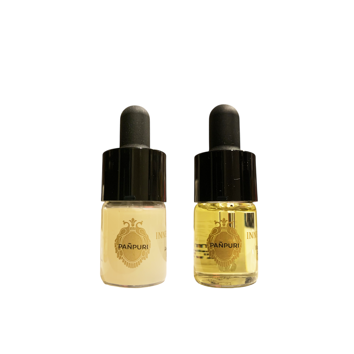 PAÑPURIのインナーグロウ トライアルセット。ロータスエキス配合の美容液とマルラオイル配合の美容オイルを試せる限定ミニサイズセット。