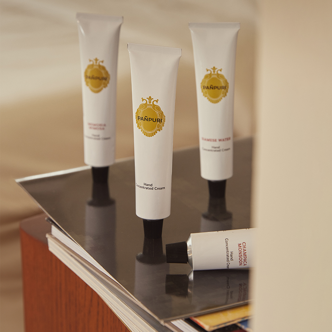 PAÑPURI ハンドクリーム インドシン。レモングラスとベルガモットの香りが広がる、CICAエキス配合のうるおいハンドクリーム。