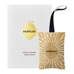 PAÑPURIのアンビエンスサシェ〈ライム〉。朝の光のように爽やかなシトラスとハーバルな香りが広がる、上質な香りのサシェ。